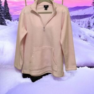 Polar fleece pull over shirt zipper front. It’s by one step up size large